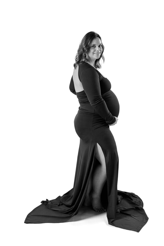 Beautiful mom to be during her studio maternity session in Pittsburgh, PA