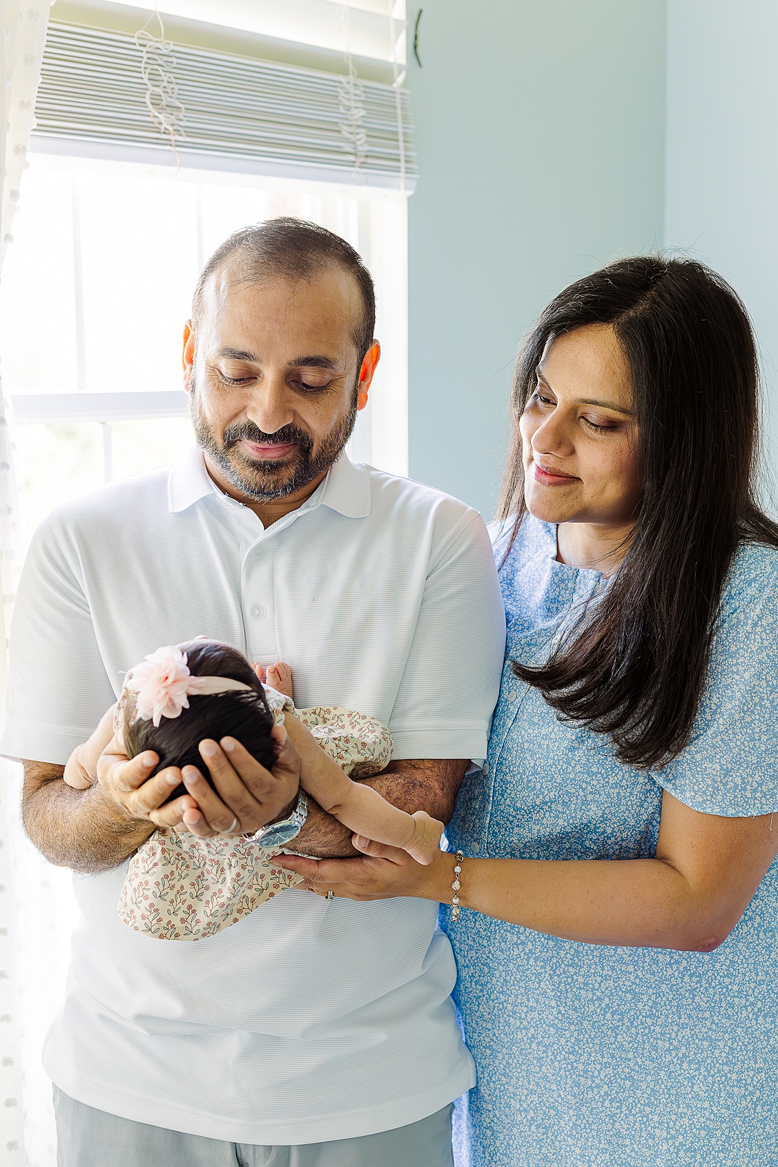 Lifestyle newborn photography session in the North Hills of Pittsburgh with a calm, natural style