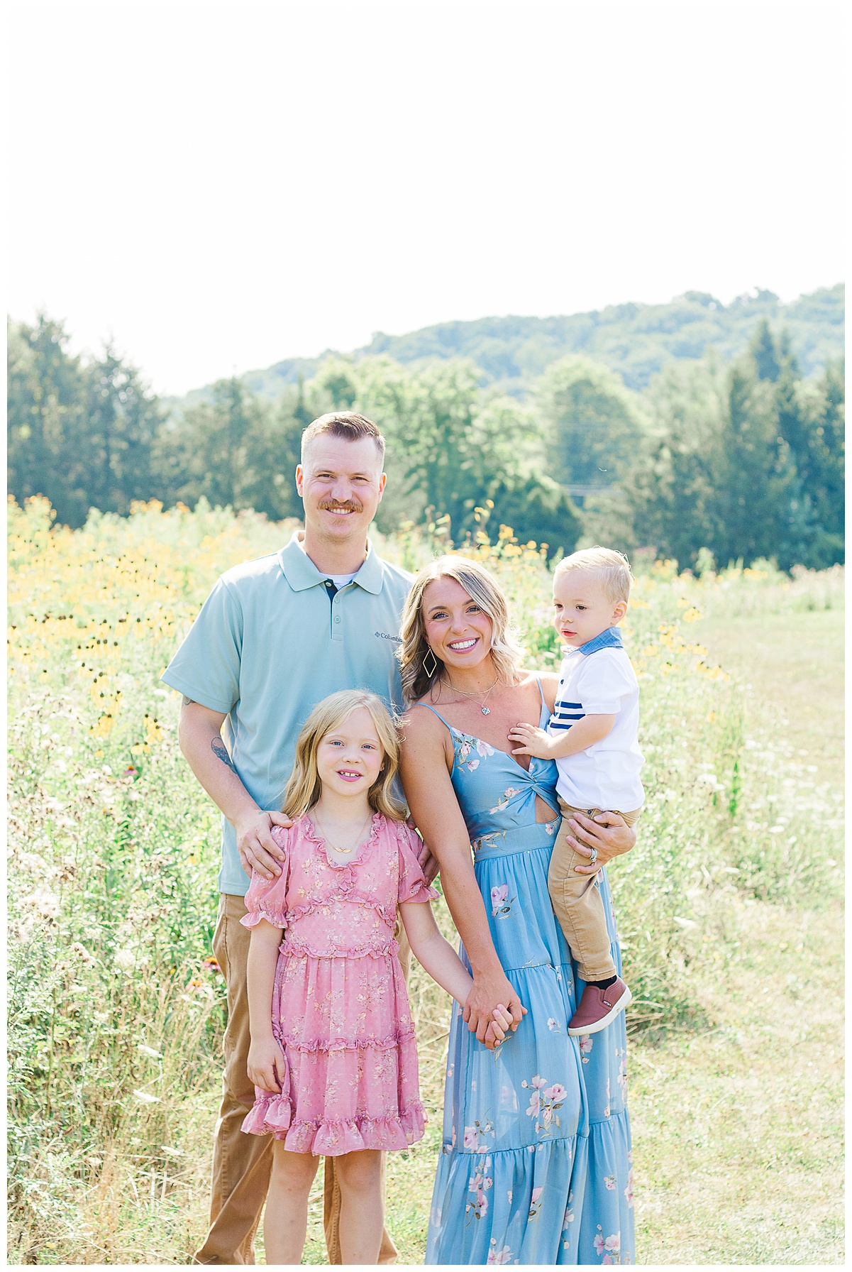 The "Christmas Card" photo of a sweet family during their photoshoot in Pittsburgh.  