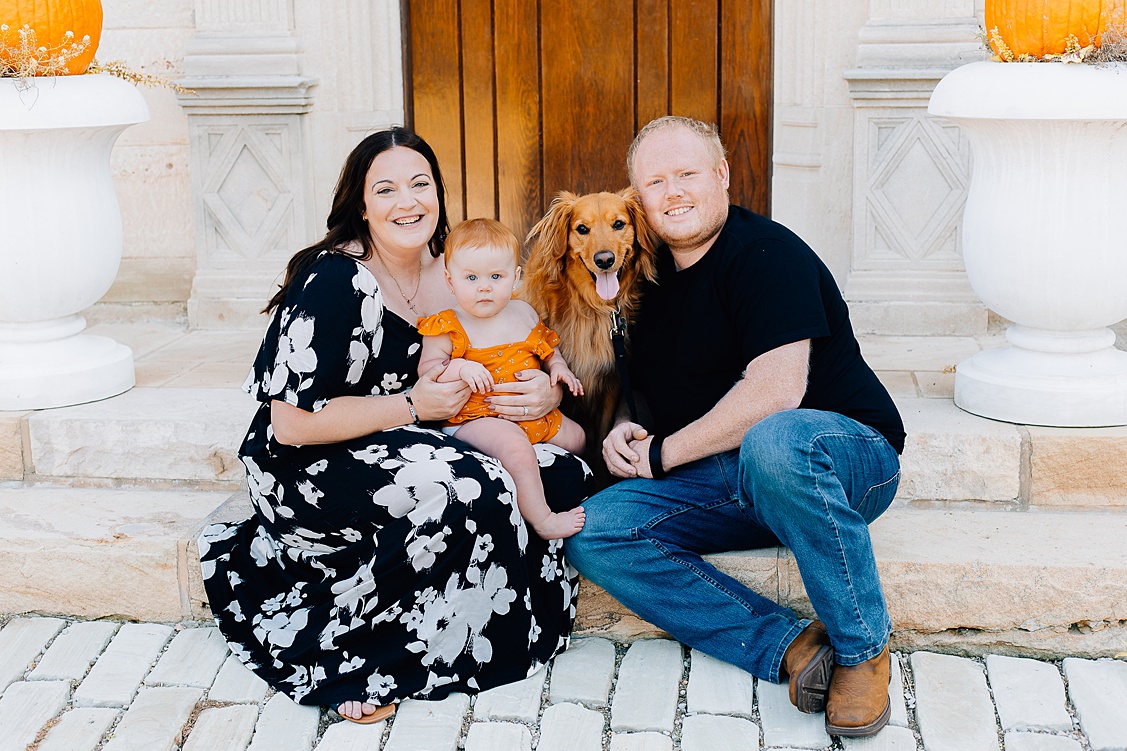 Sweet family during a fall mini session in pittsburgh