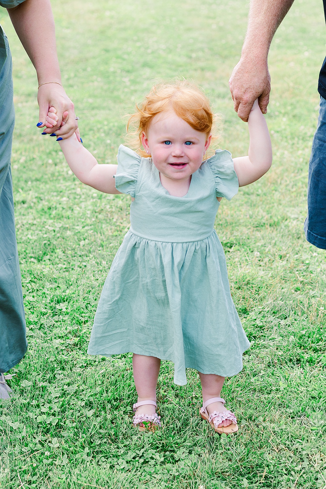 Favorite part of being a photographer is watching the kids grow up.  This picture is out a little girl a year later during her family session with a photographer in wexford