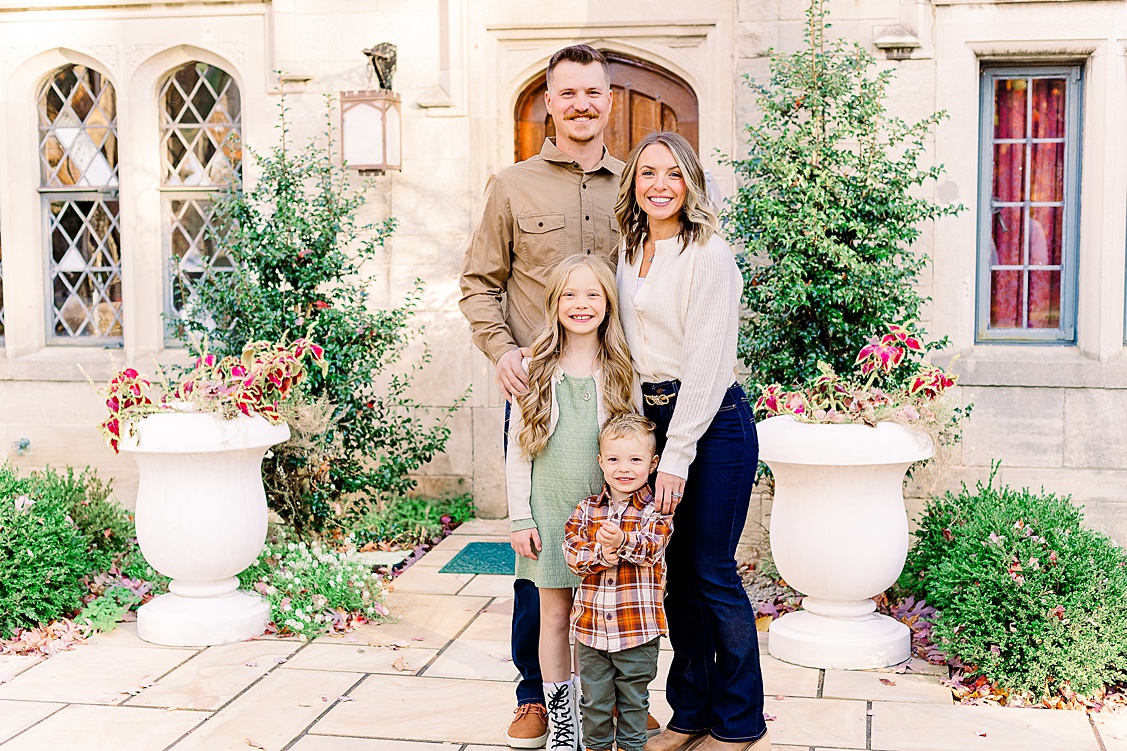 a cute picture of a family during their outdoor session with a family photographer in wexford