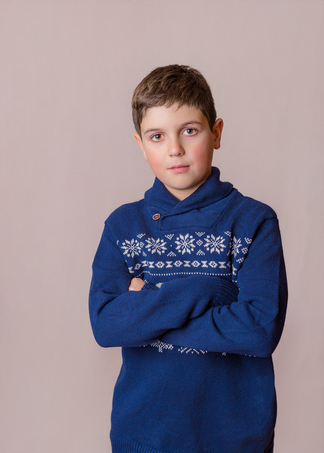 Thoughtful expression captured in a timeless children’s personality portrait