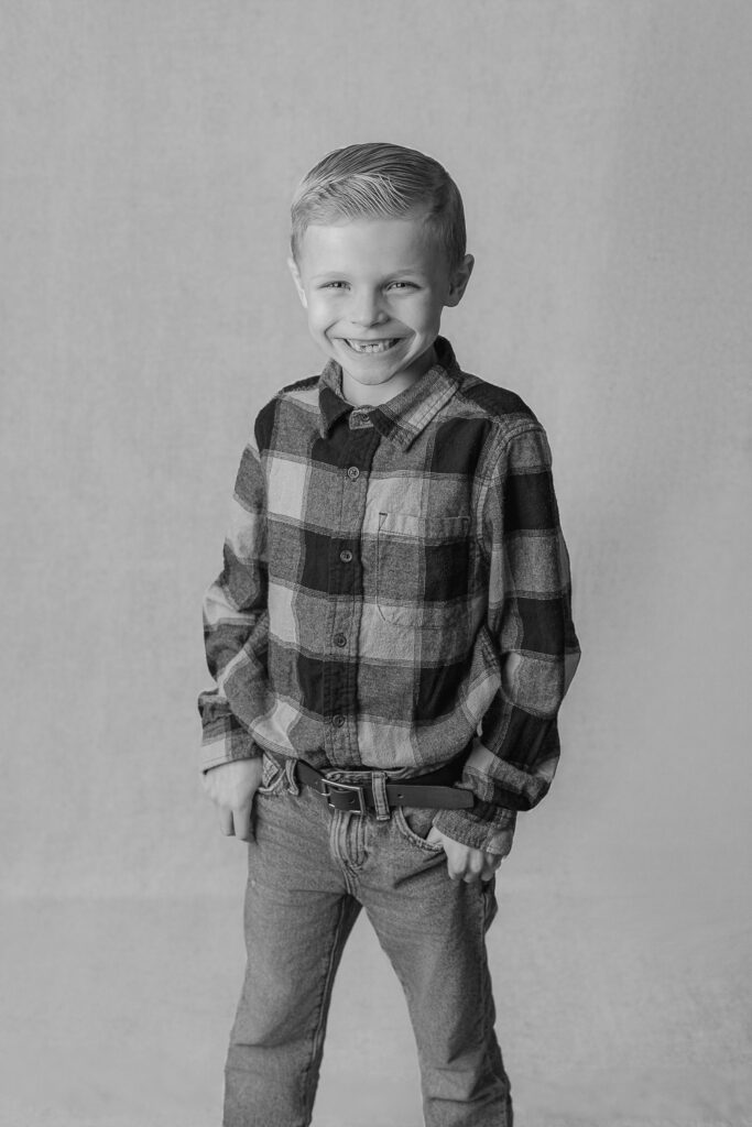 Boutique school photography portrait of a smiling child in Pittsburgh