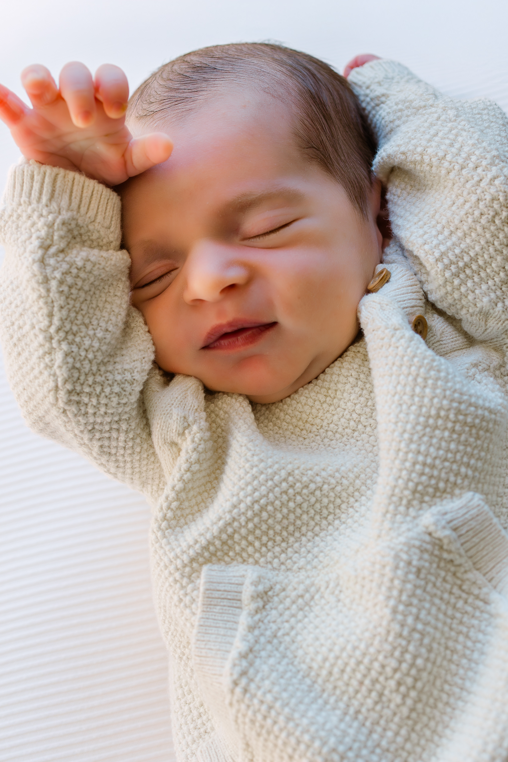 Baby boy sleeping during his in home Wexford pa newborn session.